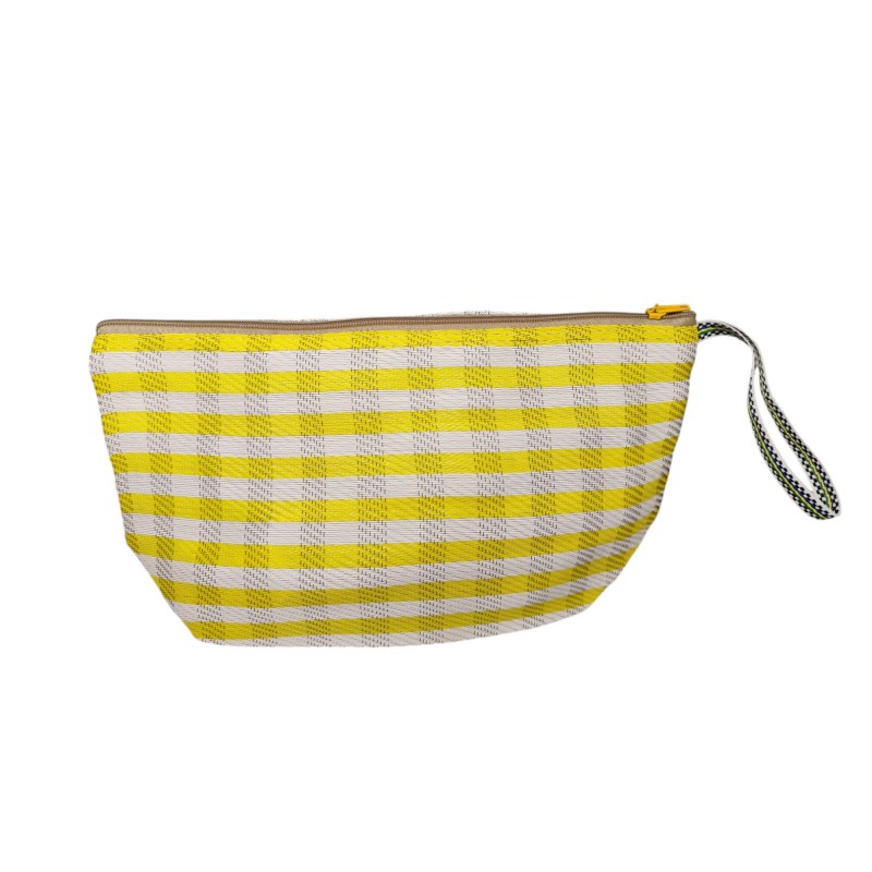 Accueil Troussette small cuadros amarillo y blanco