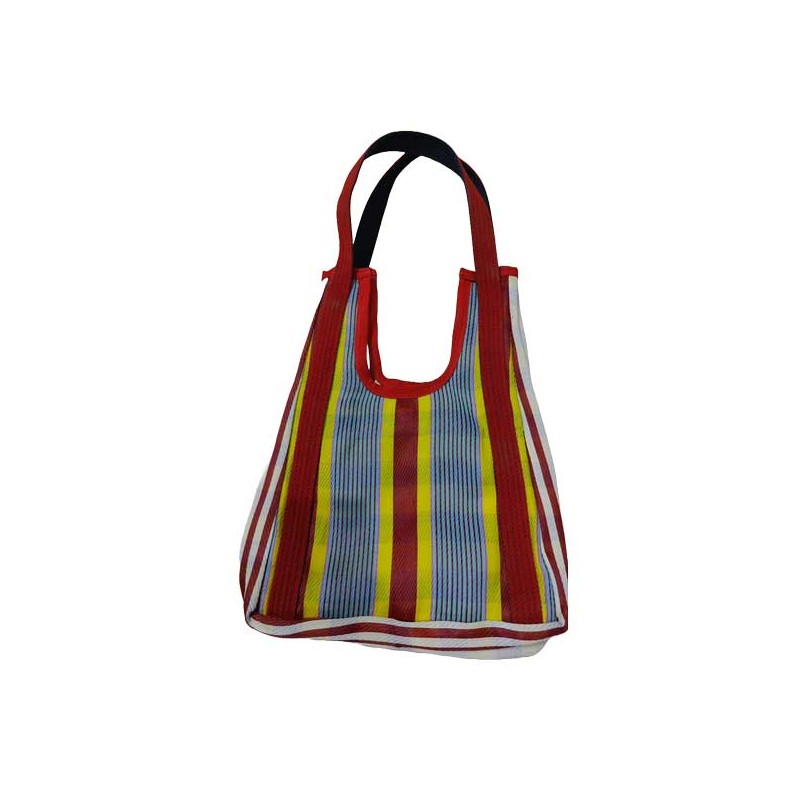 Bolsos de mano Hole Bag, rojo, blanco, amarillo y azul