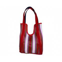 Handbags Hole Bag, white, red, blue and yellow