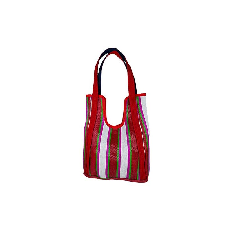 Handbags Hole Bag, white, red, blue and yellow