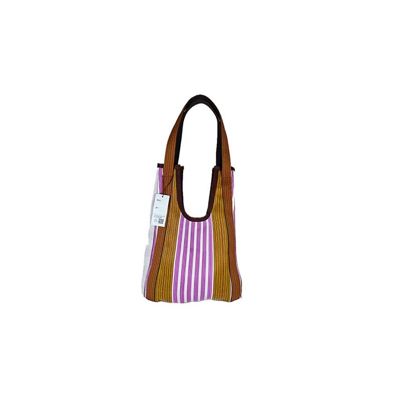 Handbags Hole Bag, white, brown and pink