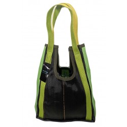 Sacs à main Hole Bag, noir avec ligne dorée, vert et noir