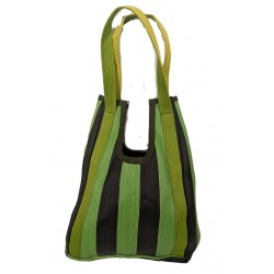 Handbags Hole Bag, black with a golden line, green and black