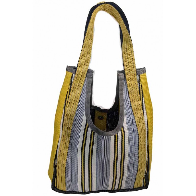 Bolsos de mano Hole Bag, negro, amarillo y azul