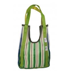 Handbags Hole Bag, green, white and blue