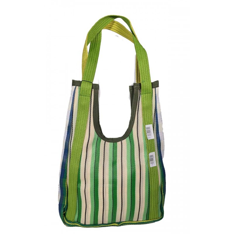 Handbags Hole Bag, green, white and blue