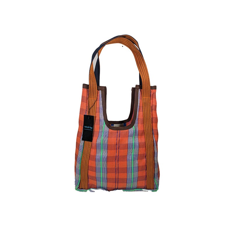 Handbags Hole Bag, orange, white and blue