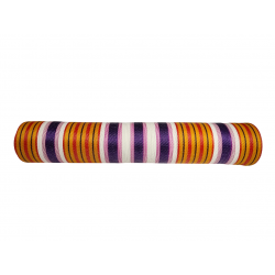 Home Recycled plastic fabric with purple, white, red, black and orange stripes Babachic by Moodywood