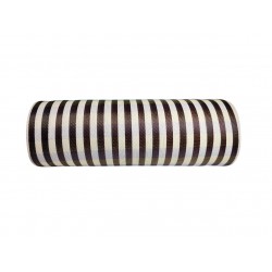 Home Black and white striped recycled plastic fabric with light yellow highlights Babachic by Moodywood