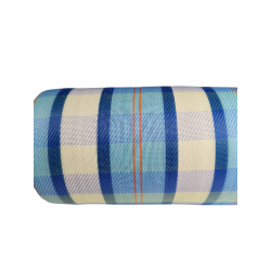 Home Recycled plastic fabric with white, blue, light blue and orange stripes Babachic by Moodywood