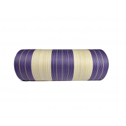 Home Recycled plastic fabric with purple, black, yellow and white stripes Babachic by Moodywood