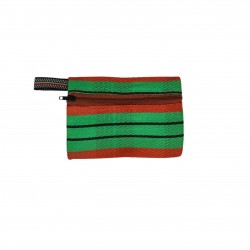 Pocket Pouch Monederito de bolsillo verde y naranja