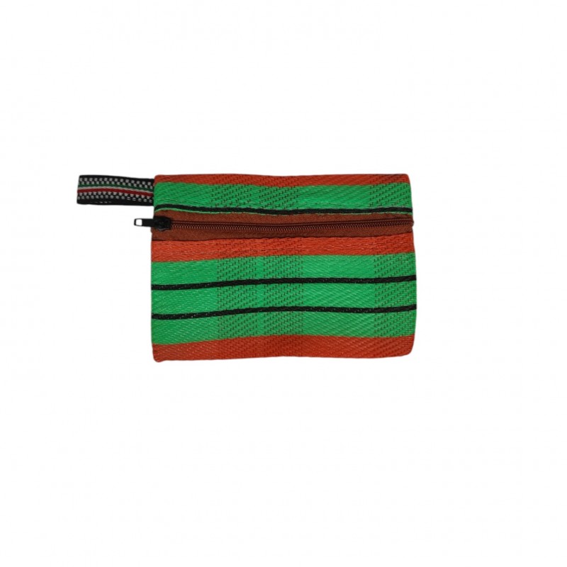 Pocket Pouch Green and orange pocket purse