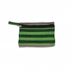 Pocket Pouch Monederito de bolsillo verde, gris y negro