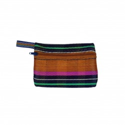 Pocket Pouch Monederito de bolsillo naranja, morado, verde y fucsia